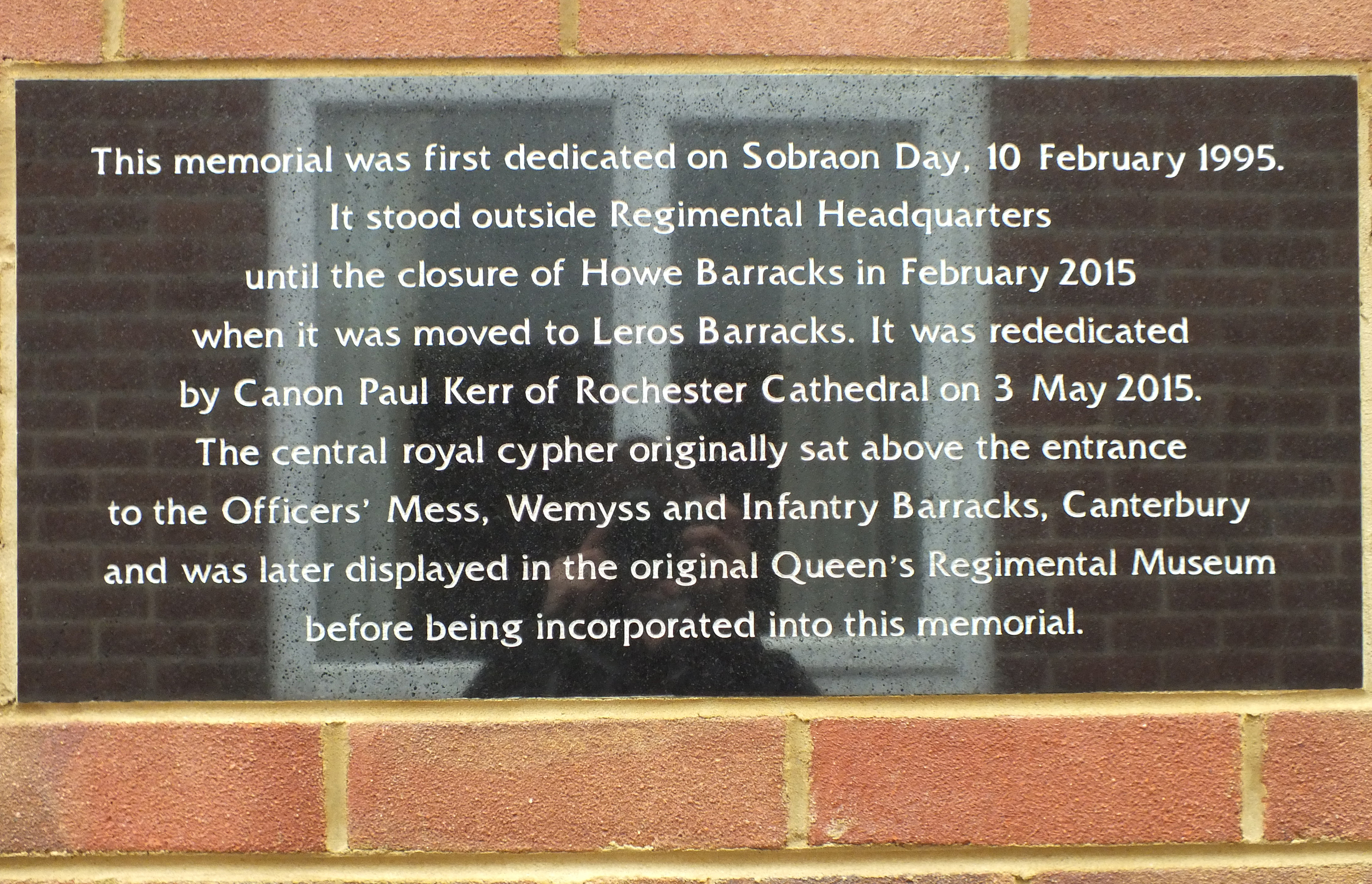 Queen's Regiment Memorial Wall